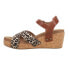 Фото #3 товара Corkys Kindle Leopard Ankle Strap Wedge Womens Brown Casual Sandals 41-0270-CGL