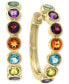ფოტო #1 პროდუქტის EFFY® Multi-Gemstone Small Hoop Earrings (1-3/4 ct. t.w.) in 14k Gold-Plated Sterling Silver, 0.83"