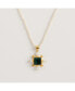 ფოტო #1 პროდუქტის SEED PEARL NECKLACE WITH GREEN QUARTZ CROSS PENDANT