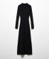 ფოტო #7 პროდუქტის Women's Perkins-Neck Ribbed Dress