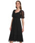 ფოტო #4 პროდუქტის Women's Puff-Sleeve A-Line Dress