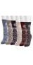 Women's Microfiber Boot Socks (6 Pack) Multi Snowflakes, OS - фото #2