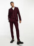 Фото #7 товара ASOS DESIGN skinny suit trousers in burgundy