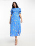 Фото #1 товара Nobody's Child Maternity Luna midi dress in blue floral