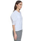 ფოტო #4 პროდუქტის Women's Puff-Sleeve Ruffle-Detail Top