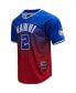 Фото #2 товара Men's Kawhi Leonard Royal, Red LA Clippers Ombre Name and Number T-shirt
