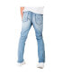 Фото #2 товара Men's Slim Tapered Premium Stretch Denim Moto Jeans