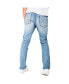 ფოტო #2 პროდუქტის Men's Slim Tapered Premium Stretch Denim Moto Jeans