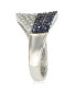ფოტო #3 პროდუქტის Suzy Levian Sterling Silver Cubic Zirconia Pave Weave Ring