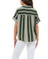 ფოტო #4 პროდუქტის Women's Printed Satin Like Top with Collar