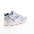 Фото #15 товара Reebok GL 1000 Leather Mens White Suede Lace Up Lifestyle Sneakers Shoes