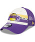 Фото #1 товара Men's Los Angeles Lakers Purple Stripes 9FORTY Trucker Snapback Hat