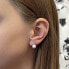 Elegant stud earrings with real pearls 21090.1B
