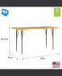 My Place Rectangular Table, Adjustable Height Legs, Table Top Height Range 21" to 30", Ready-To-Assemble, Multipurpose Kids Table