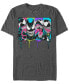 Фото #1 товара Marvel Men's Comic Collection Venom Neon Dripping Panels Short Sleeve T-Shirt
