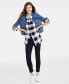 ფოტო #2 პროდუქტის Women's Cotton Flannel Plaid Tunic Shirt, Created for Macy's