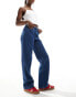 Фото #3 товара Abercrombie & Fitch high rise 90s relaxed jean in striped blue