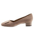 Trotters Delse T1852-135 Womens Brown Narrow Suede Pumps Heels Shoes