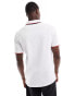 Ben Sherman twin tipped polo in white