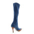 Фото #8 товара Diesel D-Venus KBT Y02917-P4734-T6019 Womens Blue Canvas Knee High Boots