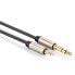 Kabel przewód przejściówka audio TRS mini jack 3.5mm - jack 6.35mm 2m szary