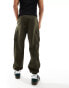 Фото #3 товара ASOS DESIGN oversized tapered cargo trousers in khaki