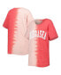 Фото #1 товара Women's Scarlet Distressed Nebraska Huskers Find Your Groove Split-Dye T-shirt