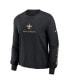 Women's Black New Orleans Saints Boxy Long Sleeve T-Shirt