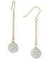 Crystal Pavé Ball Chain Drop Earrings in 14k Gold-Plated Sterling Silver, Created for Macy's