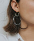 ფოტო #2 პროდუქტის Kaia Double Hoop Earrings - Blue Thread Wrapped