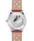 Men's Swiss Automatic Vintage Rally Healey Brown Leather Strap Watch 40mm