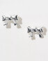 Фото #4 товара ASOS DESIGN sterling silver stud earrings with bow detail in silver tone