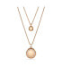 ფოტო #2 პროდუქტის White, Rhodium Plated or Rose-Gold Tone or Gold-Tone Meteora Layered Pendant Necklace