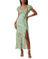 Фото #1 товара Платье ASTR the Label женское средней длины с принтом "Maisy" и рукавами-флаерами