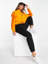 ellesse sweatshirt with contrast stitching in orange