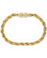 ფოტო #3 პროდუქტის Elongated Oval Link Chain Bracelet in Stainless Steel, Created for Macy's