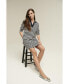 ფოტო #1 პროდუქტის Women's Striped Knit Polo Dress