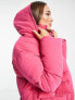 ASOS DESIGN peached puffer jacket in pink