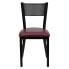 Фото #3 товара Hercules Series Black Grid Back Metal Restaurant Chair - Burgundy Vinyl Seat
