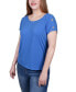 Фото #3 товара Petite Short Sleeve Extended Sleeve Tunic Top