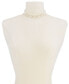 ფოტო #2 პროდუქტის Gold-Tone Imitation Pearl Triple-Row Choker Necklace, 16" + 2" extender, Created for Macy's