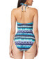 Фото #2 товара Bleu Rod Beattie Sun Sea and Sand Bandeau One-Piece Swimsuit Navy Size 6