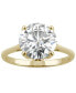 ფოტო #3 პროდუქტის Moissanite Round Solitaire Ring (2-3/4 ct. tw. Diamond Equivalent) in 14k White Gold or 14k Yellow Gold