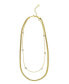 ფოტო #1 პროდუქტის Polished Herringbone Chain & Cubic Zirconia Station Necklace Set