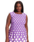 Фото #4 товара Plus Size Polka-Dot Fit & Flare Dress
