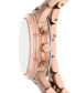 Women's Runway Chronograph Rose Gold-Tone Stainless Steel Double Wrap Bracelet Watch 34mm