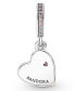 ფოტო #2 პროდუქტის Mixed Stone Entwined Infinite Hearts Double Dangle Charm