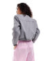 Brave Soul faux wool bomber jacket in grey