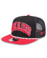 Фото #2 товара Men's Black/Red Portland Trail Blazers Throwback Team Arch Golfer Snapback Hat