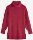 Women's Turtleneck Waffle-Knit Tunic Sweater, Created for Macy's